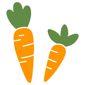 Fresh Garden Harvest: Cheerful Orange Carrots Clipart Design Element