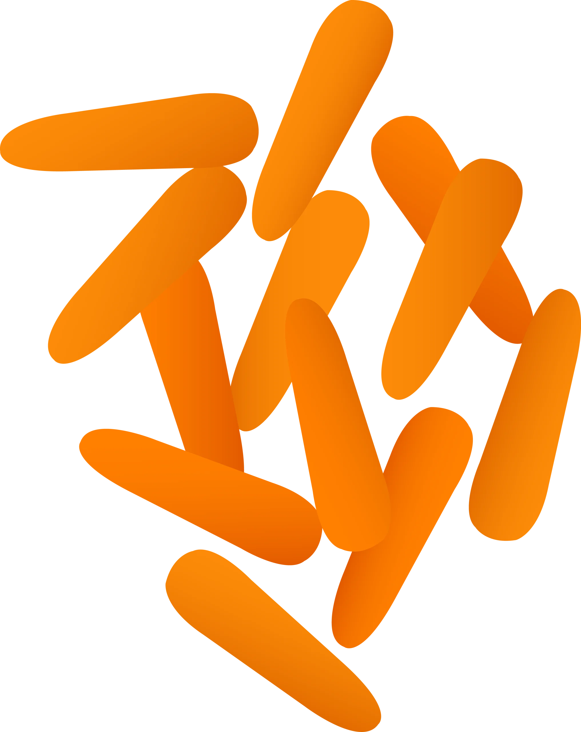 Fresh Organic Orange Baby Carrots Clipart Design for Culinary Graphics