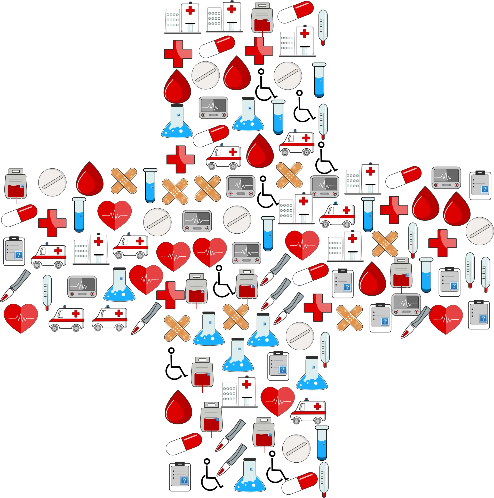 Medical Healthcare Services and Symbols Comprehensive Clipart Collection