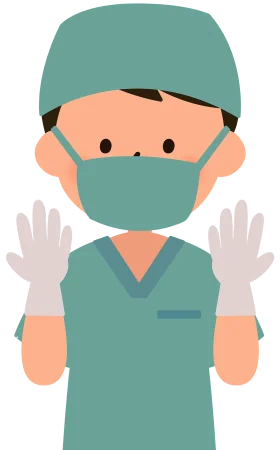 Medical Professional in Protective Gear Illustration Cartoon Clipart Design
