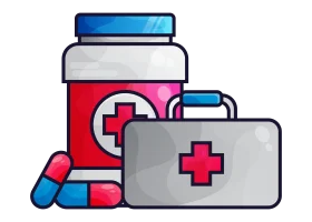 Medical Supply Kit Clipart: First Aid Essentials for Health and Emergency Care