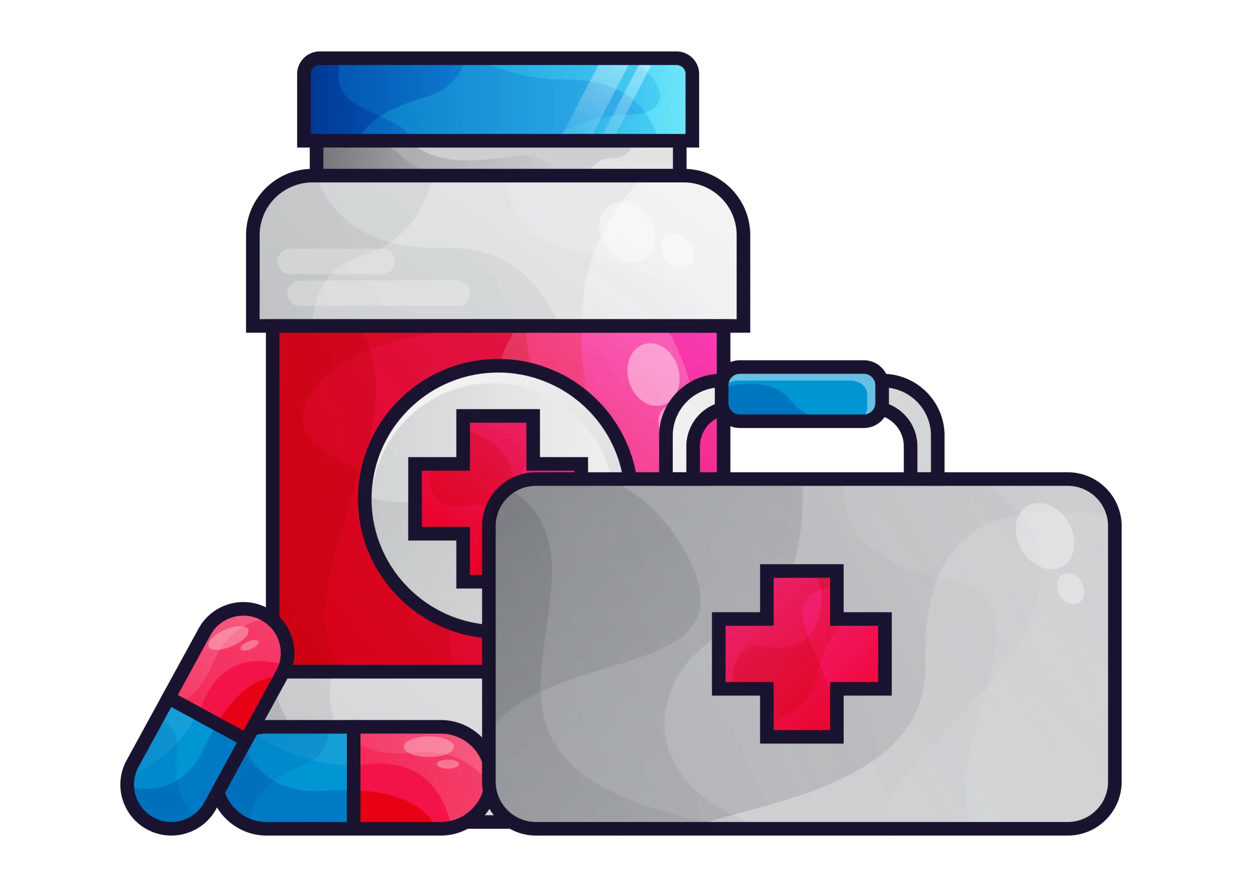 Medical Supply Kit Clipart: First Aid Essentials for Health and Emergency Care