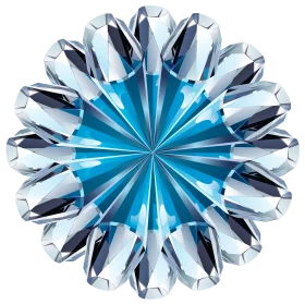 Mesmerizing Geometric Crystal Snowflake Jewelry Clipart Design Element