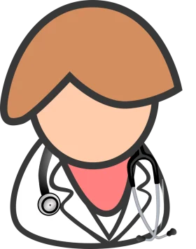 Professional Medical Healthcare Provider Minimalist Cartoon Clipart Icon