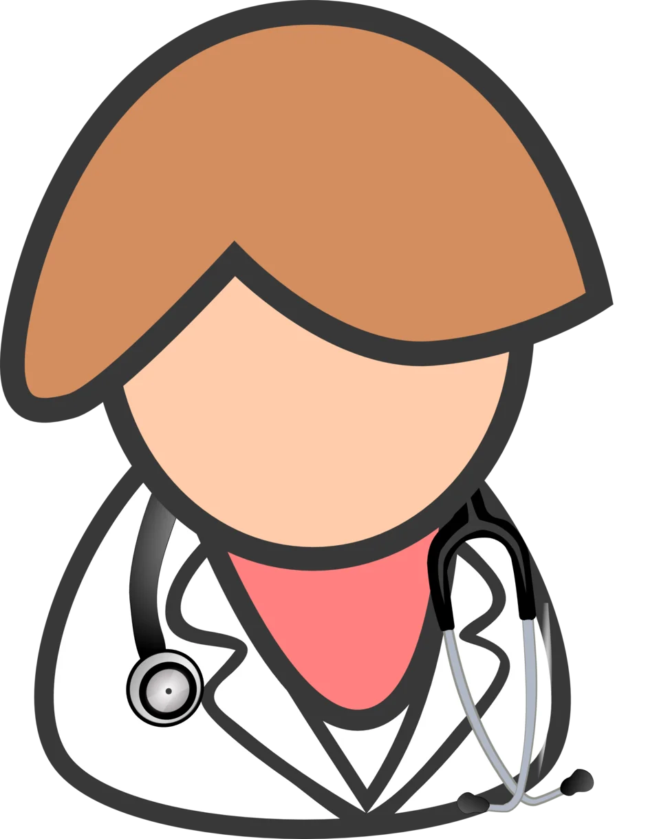 Professional Medical Healthcare Provider Minimalist Cartoon Clipart Icon
