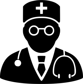 Professional Medical Healthcare Provider Silhouette Clipart Illustration Design