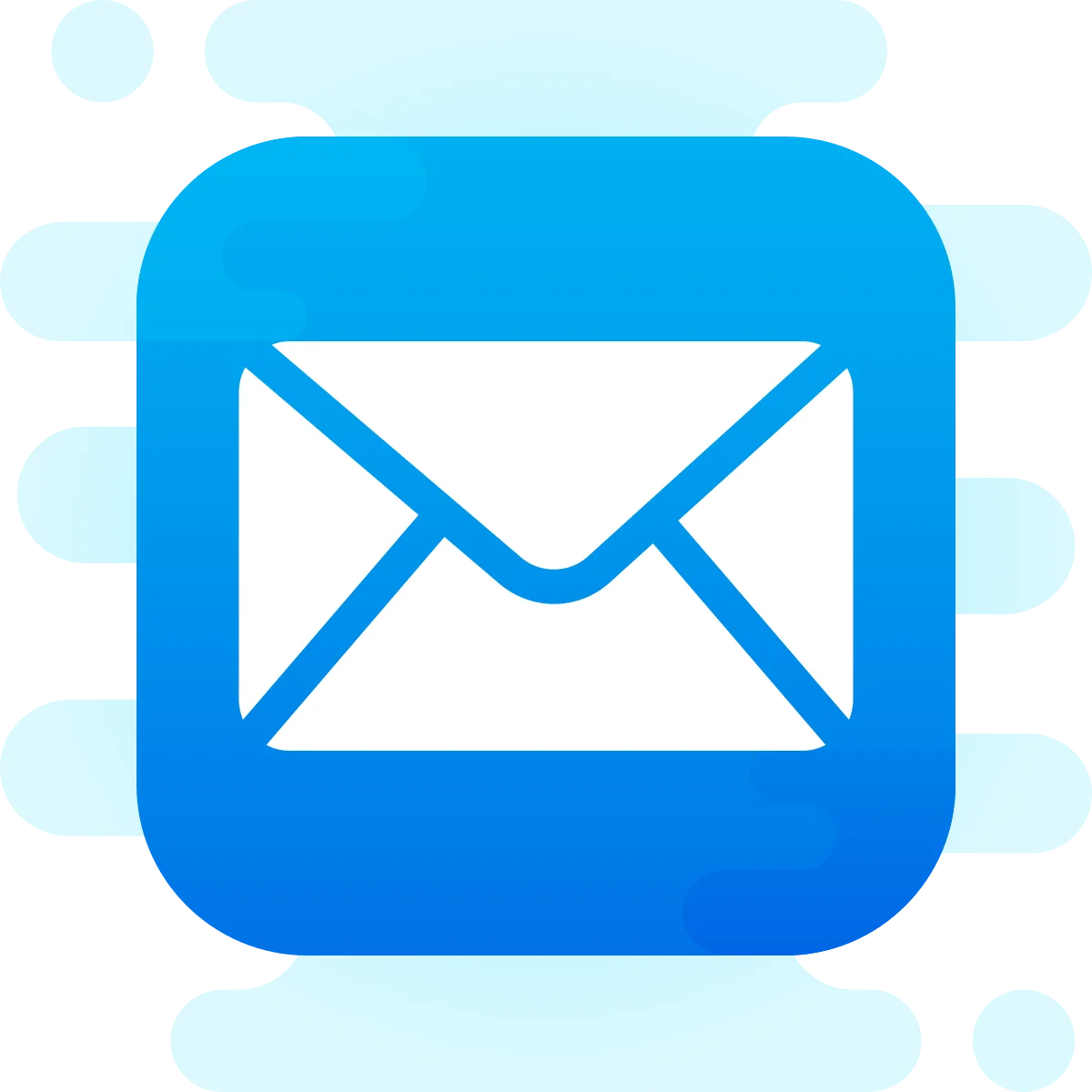 Blue Mail Envelope Icon Clipart - Simple and Clean Digital Communication Symbol