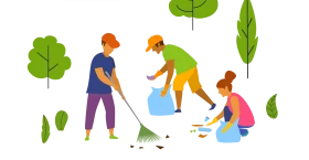 Community Clean-Up Day: Local Volunteers Gathering to Preserve Environment Clipart
