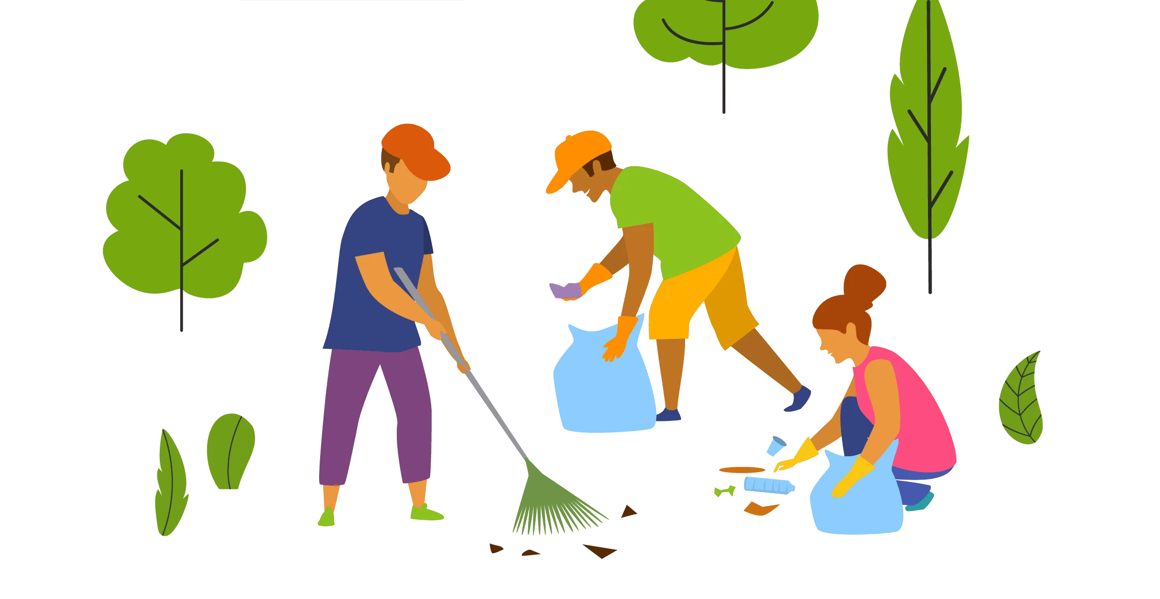 Community Clean-Up Day: Local Volunteers Gathering to Preserve Environment Clipart