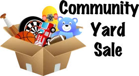 Community Yard Sale Clipart: A Delightful Box of Miscellaneous Neighborhood Treasures