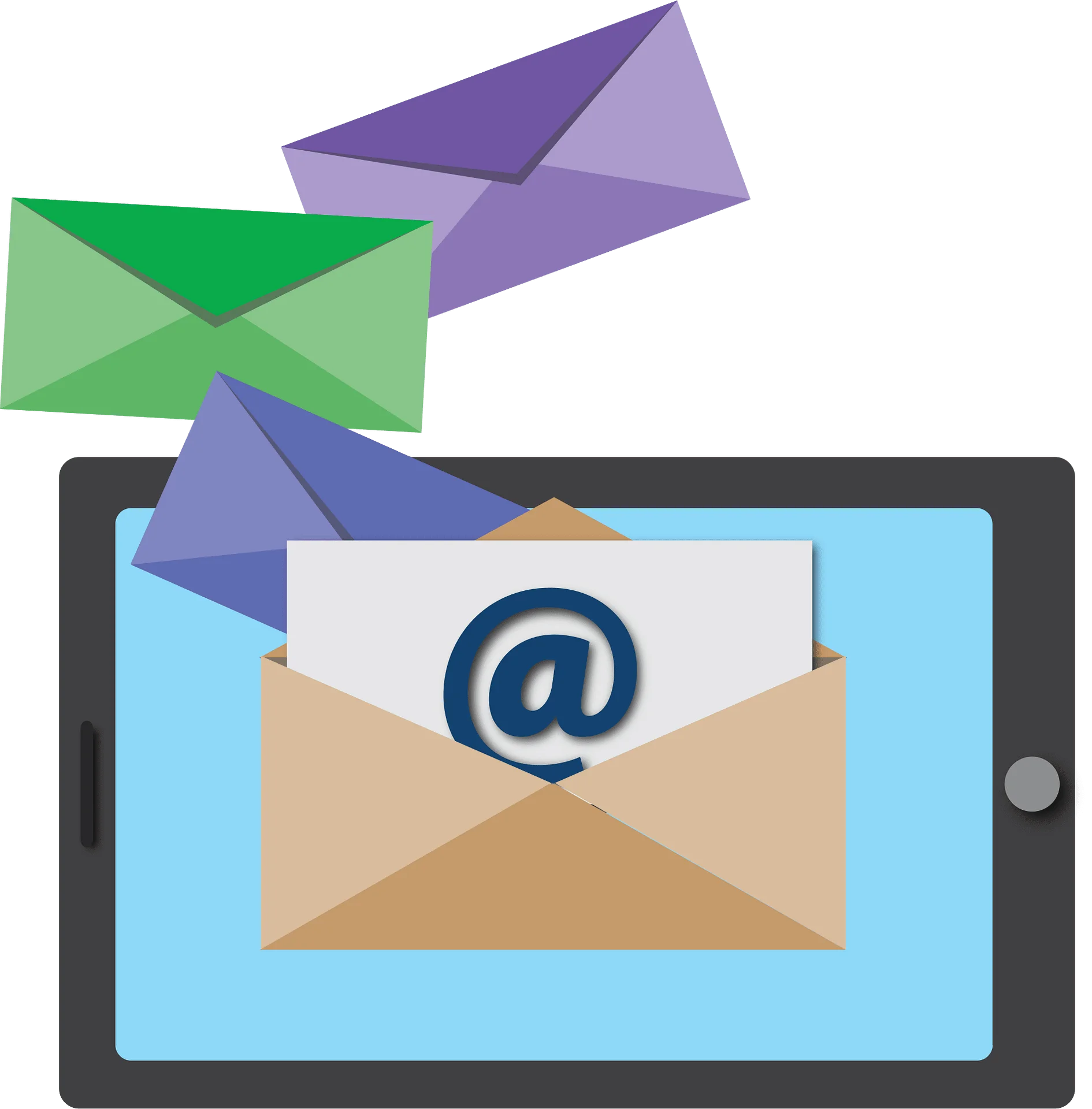 Digital Email Communication Illustration: Modern Connectivity through Electronic Messaging Clipart