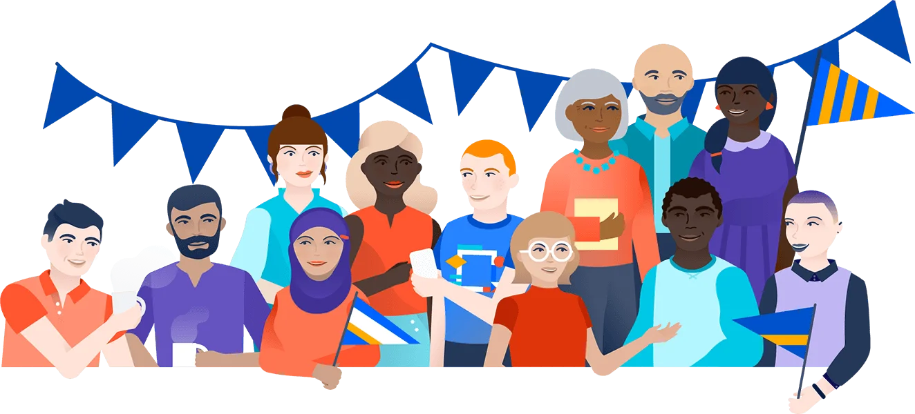 Diverse Community Celebration Clipart: Unity, Friendship, and Inclusivity