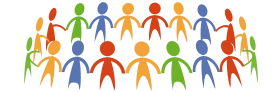 Diverse Community Connection: Interconnected Human Figures Clipart Illustration