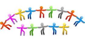 Diverse Community Connection: Unity and Teamwork Collaborative Clipart Illustration