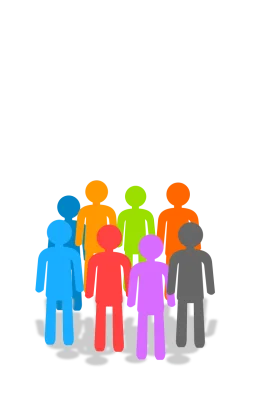 Diverse Community Representation Clipart: Unity in Colorful Silhouettes