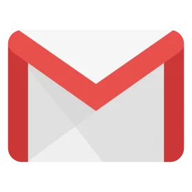 Gmail Iconic Logo Clipart: Minimalist Design with Geometric Red Envelope Shape