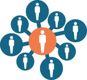 Interconnected Social Network Community Connections Clipart Illustration