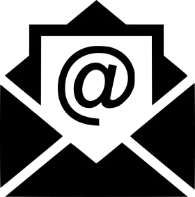 Minimalist Black and White Email Communication Clipart Symbol