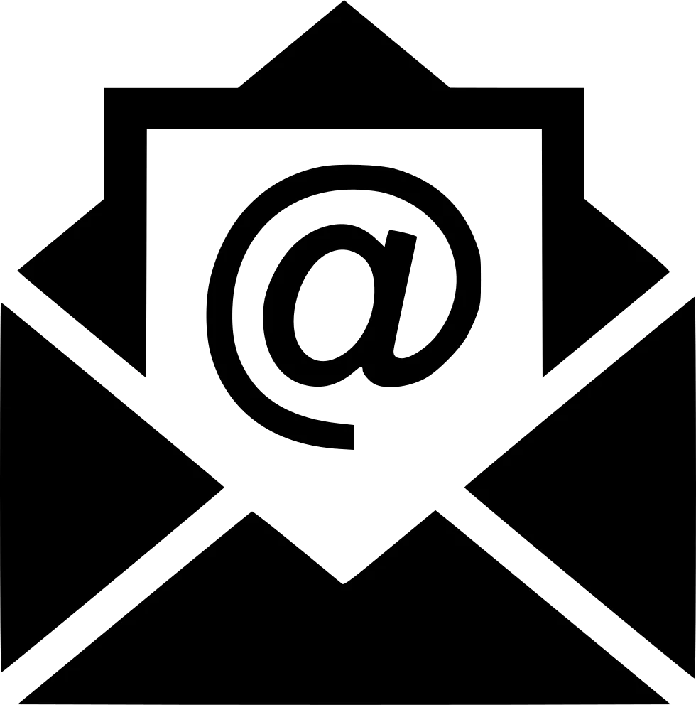 Minimalist Black and White Email Communication Clipart Symbol