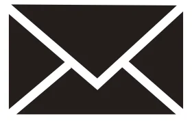 Minimalist Black and White Envelope Email Clipart Icon Design