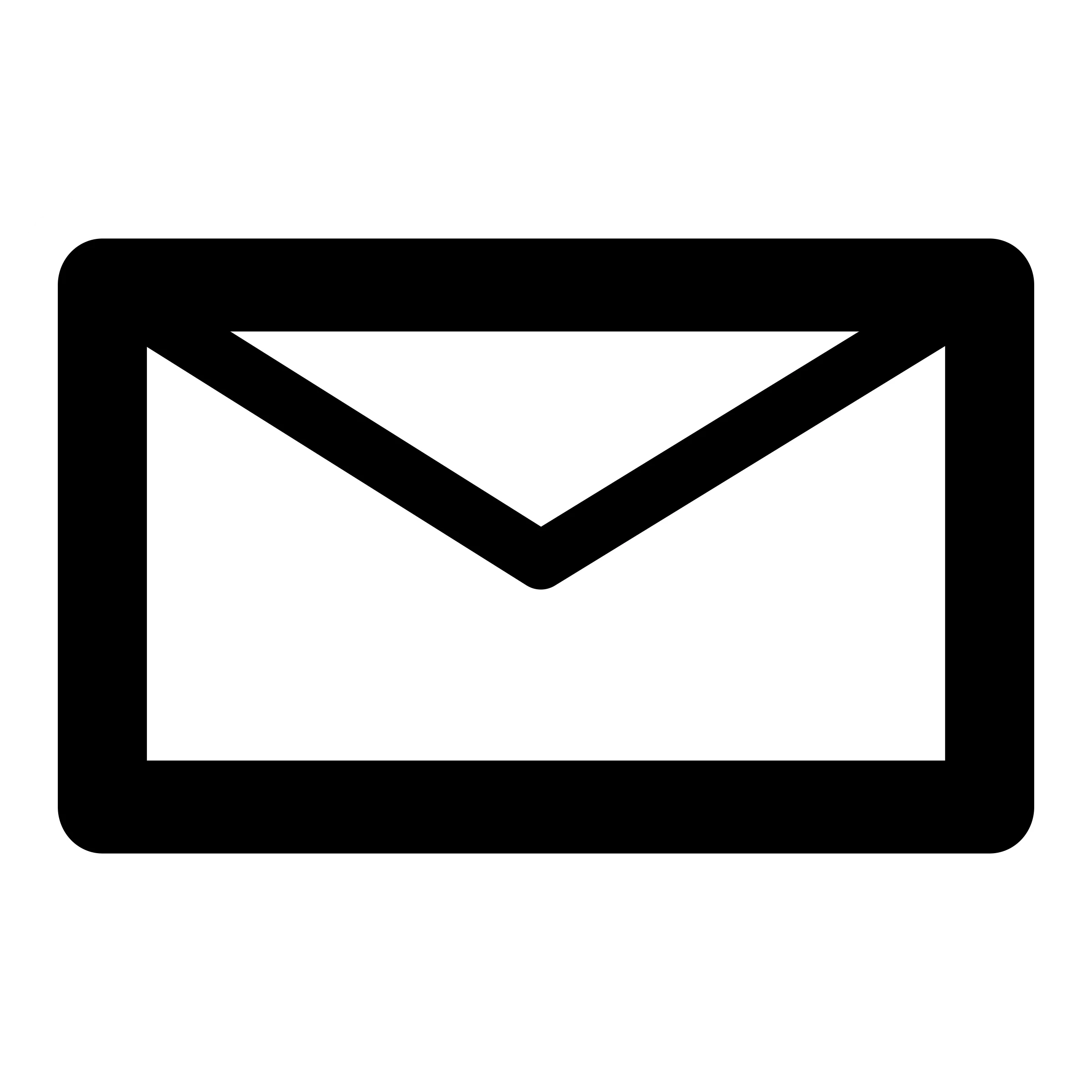Minimalist Black and White Envelope Email Clipart Icon Design