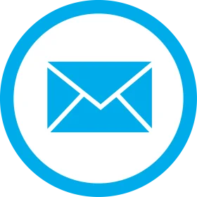 Minimalist Blue Circle Email Communication Clipart Icon Design