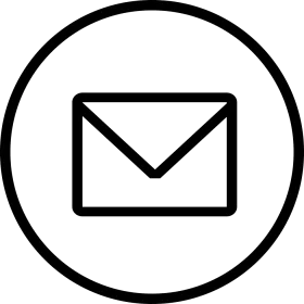 Minimalist Email Icon Clipart with Clean Circular Design and Envelope Symbol