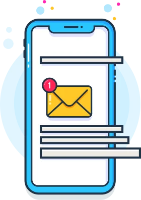 Modern Smartphone Email Notification Clipart with Minimalist Design Aesthetic