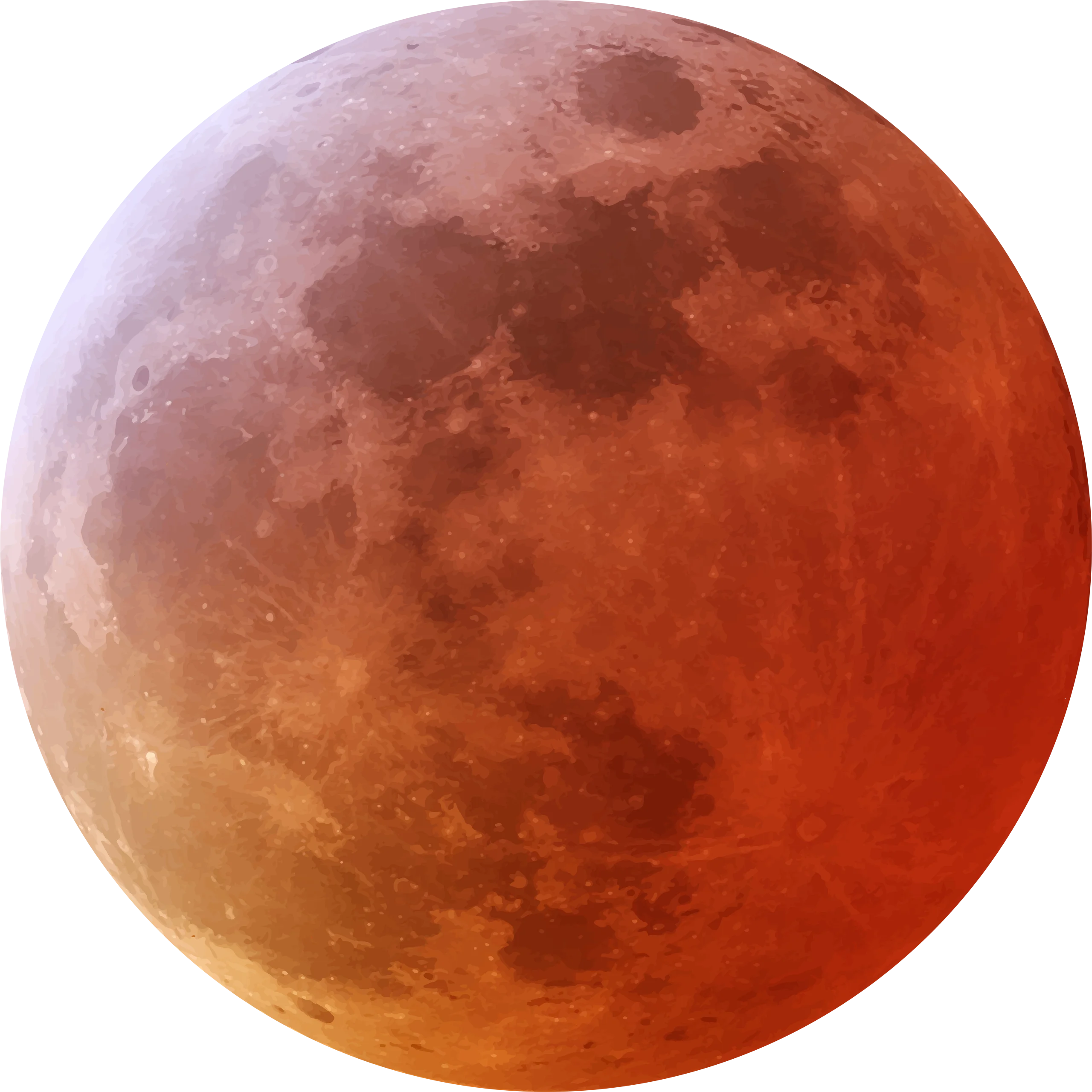 Radiant Blood Moon Lunar Eclipse Astronomical Clipart Phenomenon