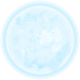Serene Blue Celestial Lunar Sphere Minimalist Moon Clipart Design