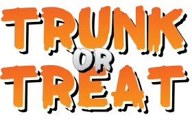 Spooky Halloween Trunk or Treat Festive Clipart Design with Bold Typography