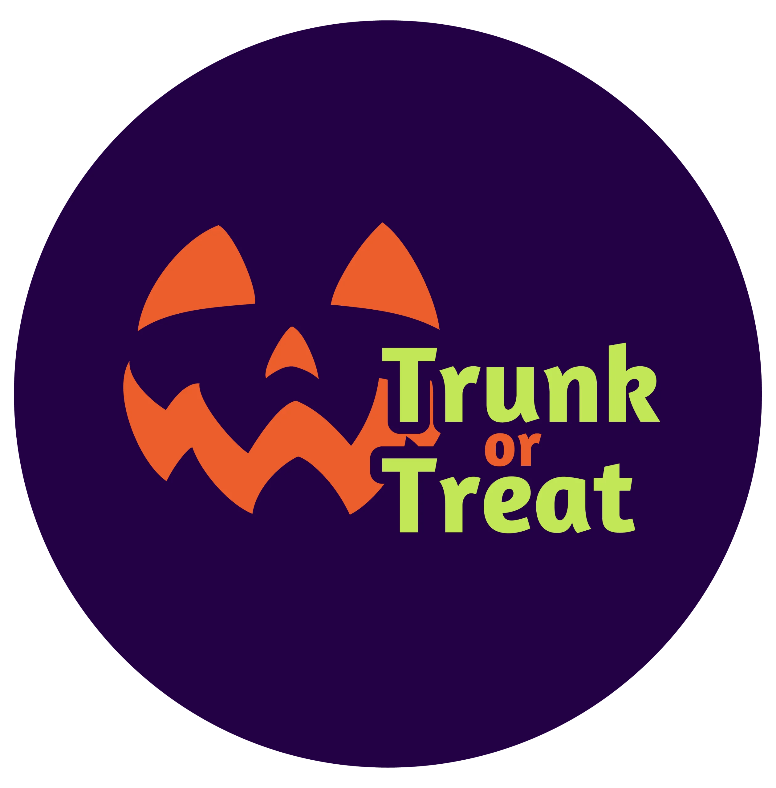 Spooky Jack-o'-Lantern Trunk or Treat Halloween Clipart Design
