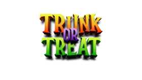 Trunk or Treat Halloween Event Festive Colorful Seasonal Clipart Design