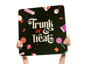 Trunk or Treat Halloween Festival Playful Candy Clipart Design Graphic
