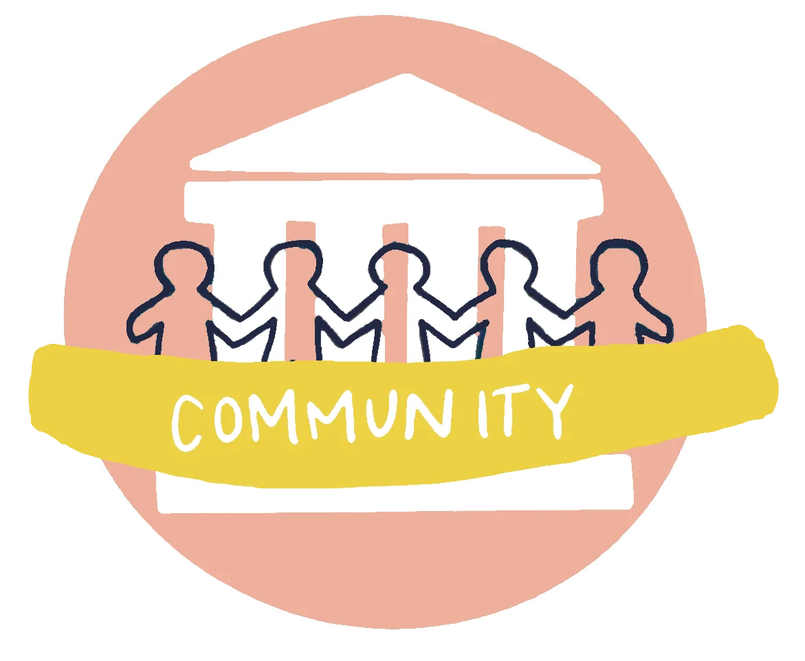 Unity and Connection: Diverse Community Members Standing Together Clipart Design