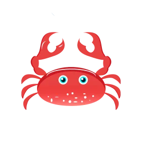 Adorable Red Cartoon Crab Clipart: Whimsical Marine Illustration for Kids