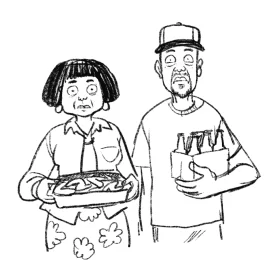 Community Potluck Gathering: Sharing Homemade Dishes and Culinary Connections Clipart