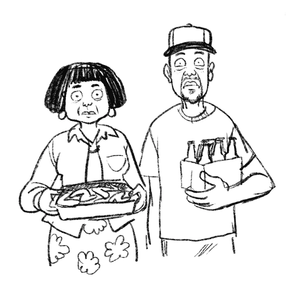 Community Potluck Gathering: Sharing Homemade Dishes and Culinary Connections Clipart