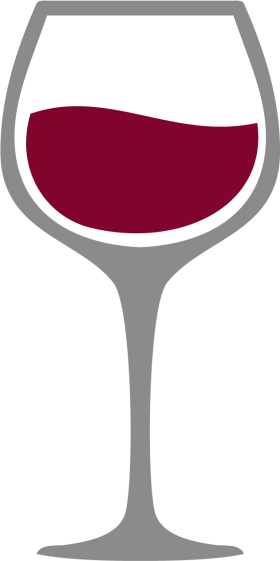 Elegant Crimson Red Wine Clipart Illustration with Classic Stemmed Glass