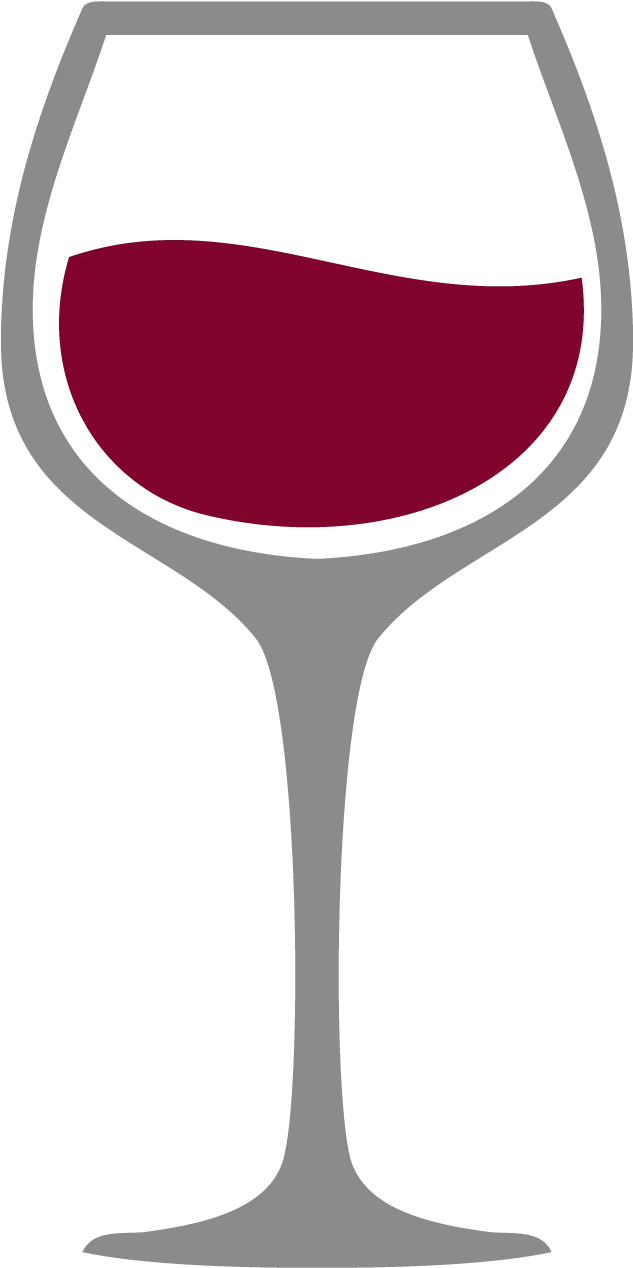 Elegant Crimson Red Wine Clipart Illustration with Classic Stemmed Glass