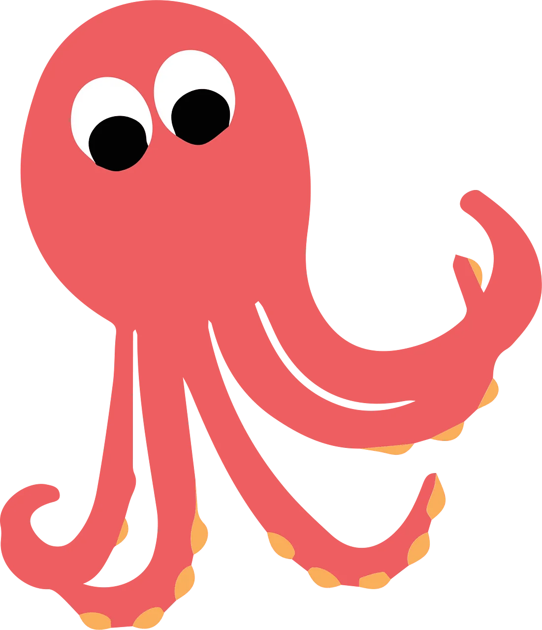 Playful Pink Octopus Clipart: Whimsical Marine Creature Illustration for Kids