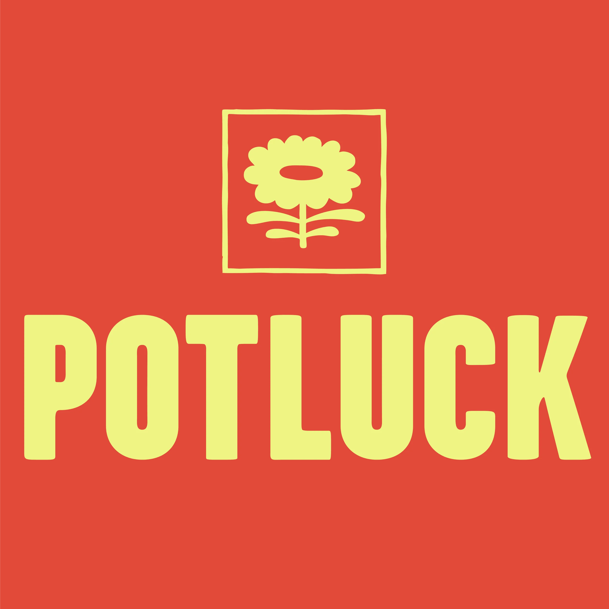 Rustic Potluck Gathering Illustration with Sunflower Icon Clipart Design