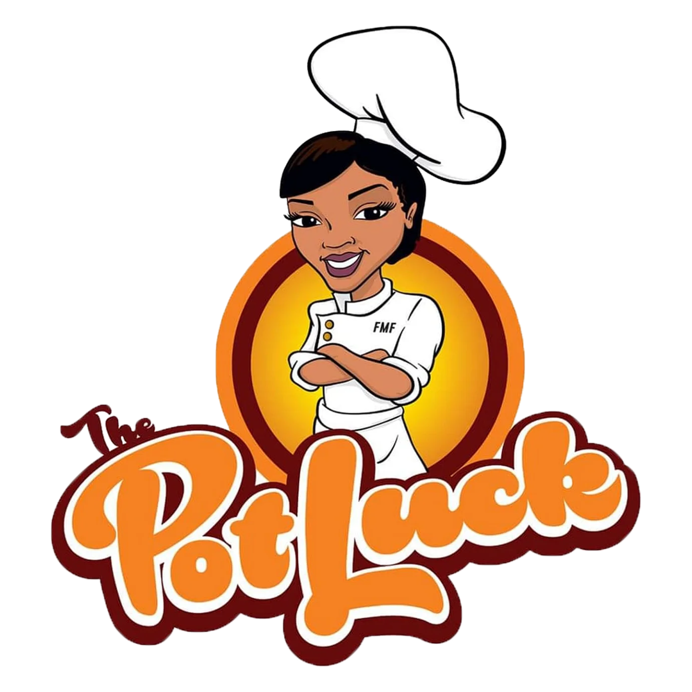 The Potluck Chef Clipart: Cheerful Cook Ready to Serve Delicious Culinary Creations