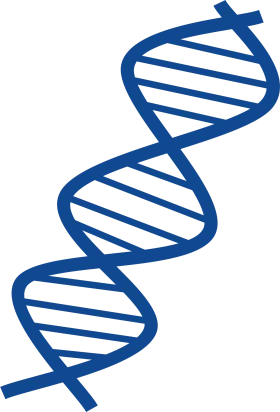 Blue Double Helix DNA Strand Scientific Illustration Clipart Design