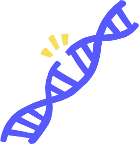 Blue Double Helix DNA Strand Scientific Research Clipart Icon Design