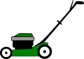 Classic Green Lawn Mower Clipart Design for Gardening Enthusiasts
