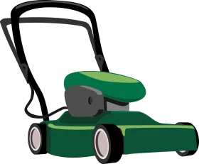 Classic Green Lawn Mower Clipart: Sleek Design for Gardening Enthusiasts