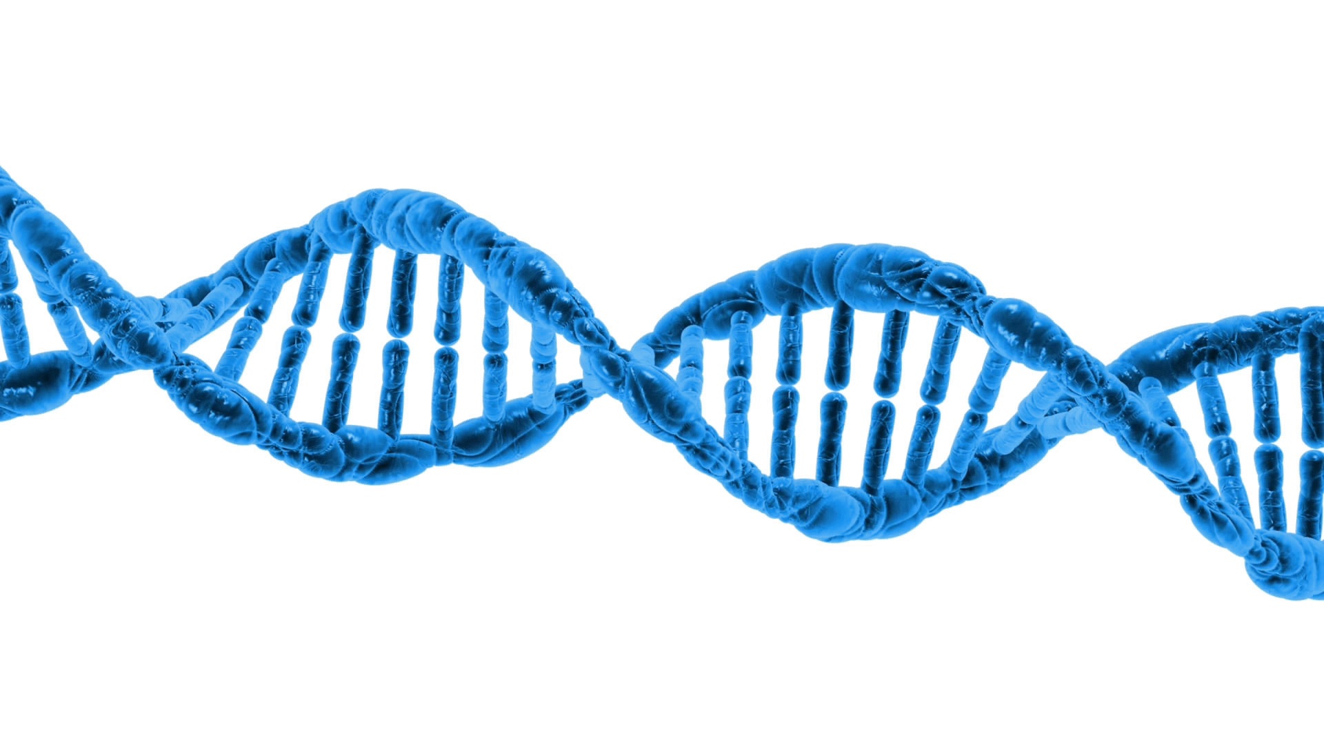 Elegant Blue Double Helix DNA Strand Scientific Clipart Illustration