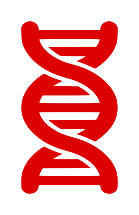 Elegant Crimson Double Helix DNA Clipart Illustration of Genetic Structure