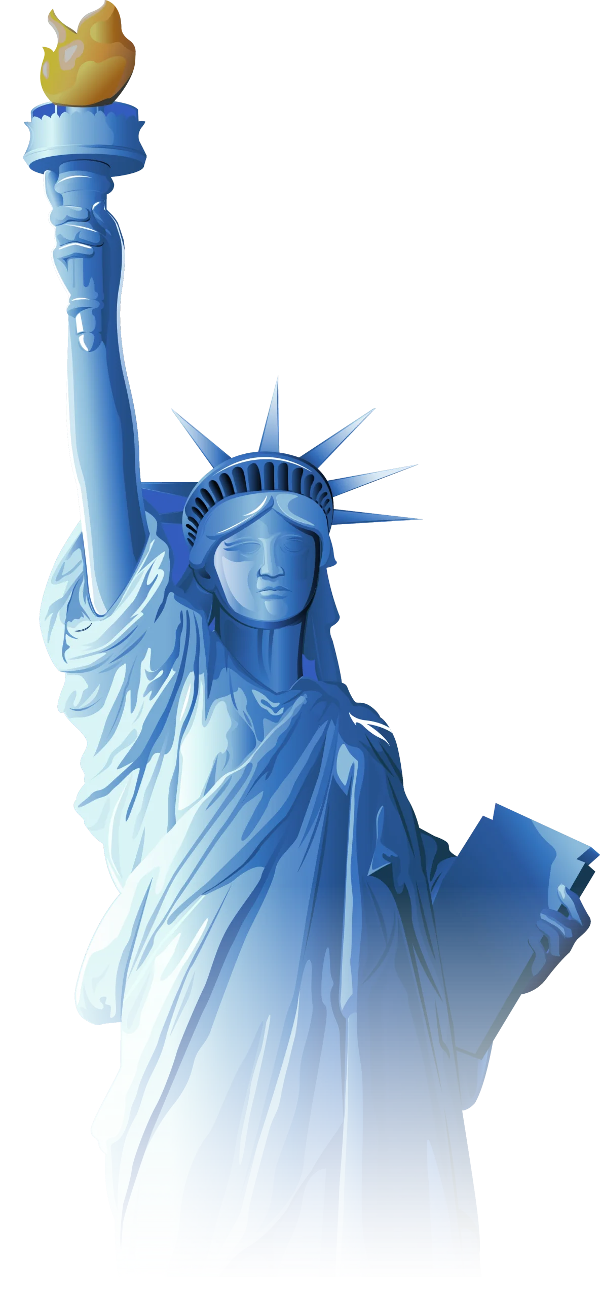 Iconic American Freedom Symbol Statue of Liberty Patriotic Clipart Design